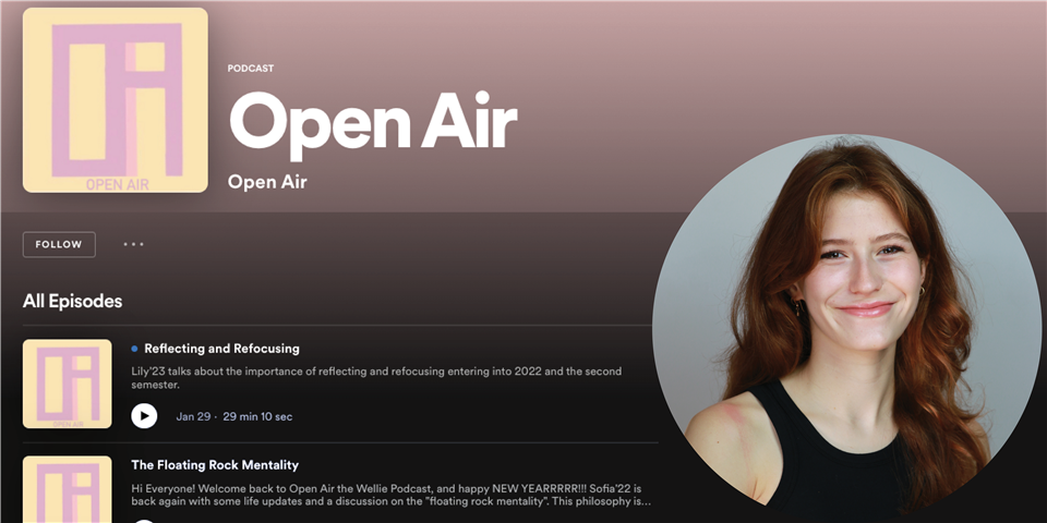 “Open Air,” a podcast hosted by Emma Willard School senior Sofia P. ’22 on Spotify